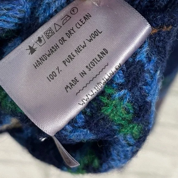 Howlin’ Men’s XL Out of This World Cardigan - Magic Blue - 100% Scottish Wool - Picture 16 of 16